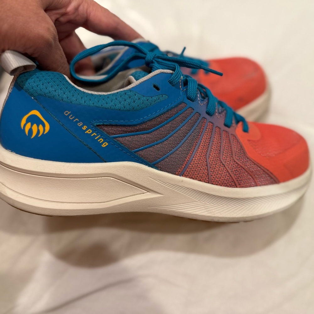 Wolverine Coral and Blue Bolt Durashocks Work Shoes - Picture 12 of 12